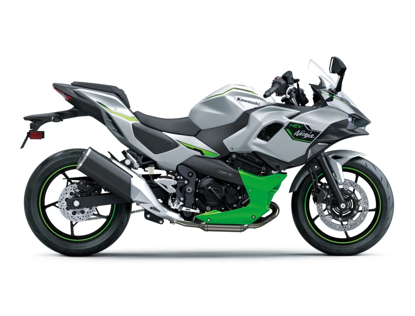 Kawasaki Ninja 7 Hybrid Metallic Bright Silver / Metallic Matte Lime Green / Ebony