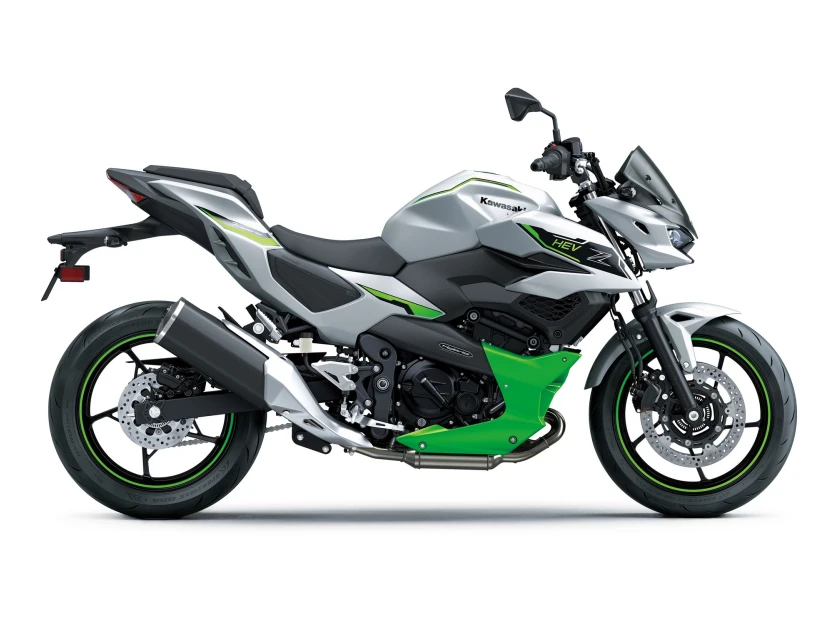 Kawasaki Z7 Hybrid Metallic Bright Silver / Metallic Matte Lime Green / Ebony